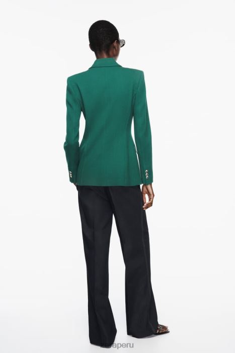 Zara mujer blazer de vestir con doble botonadura BDP8J152 ropa verde