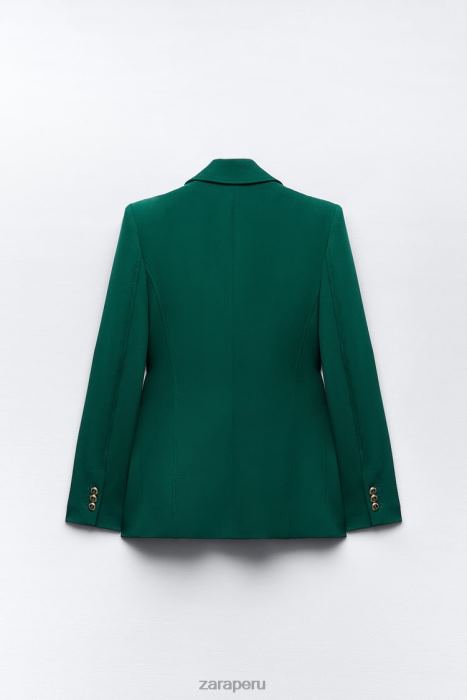 Zara mujer blazer de vestir con doble botonadura BDP8J152 ropa verde