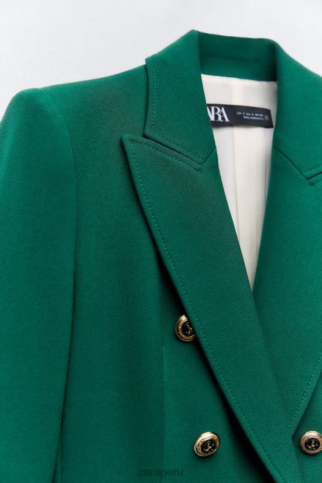Zara mujer blazer de vestir con doble botonadura BDP8J152 ropa verde