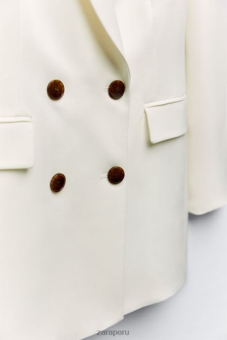 Zara mujer blazer de vestir con doble botonadura BDP8J171 ropa crudo