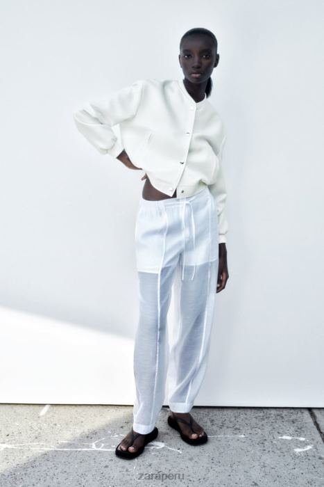 Zara mujer bombardero recortado BDP8J137 ropa crudo