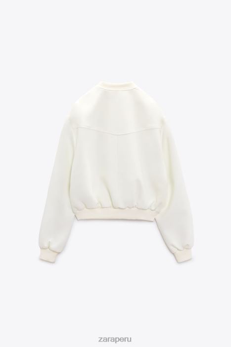 Zara mujer bombardero recortado BDP8J137 ropa crudo