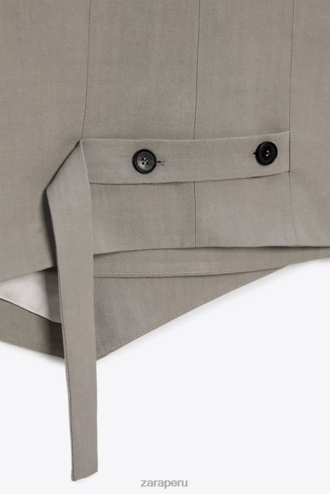 Zara mujer chaleco asimétrico cruzado edición limitada BDP8J185 ropa gris