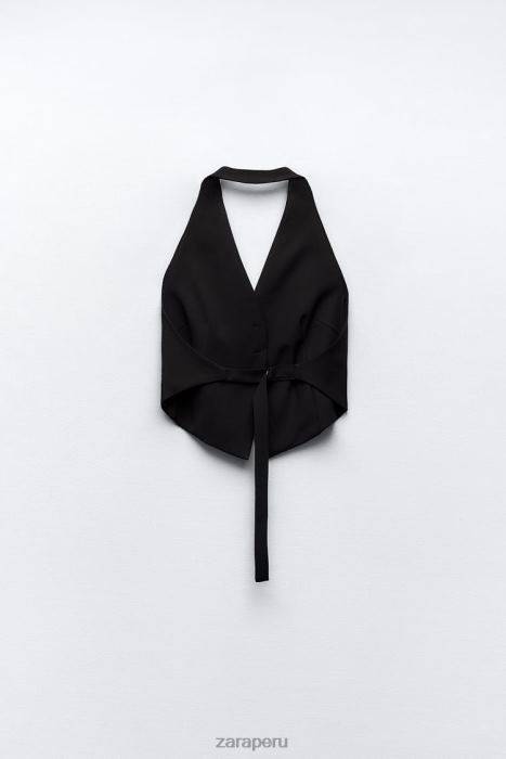Zara mujer chaleco halter con espalda abierta BDP8J149 ropa negro