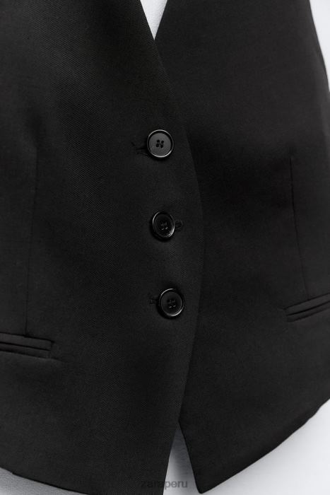 Zara mujer chaleco halter con espalda abierta BDP8J149 ropa negro