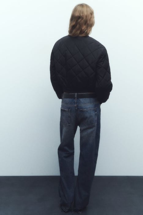 Zara mujer chaqueta bomber corta acolchada BDP8J46 ropa negro