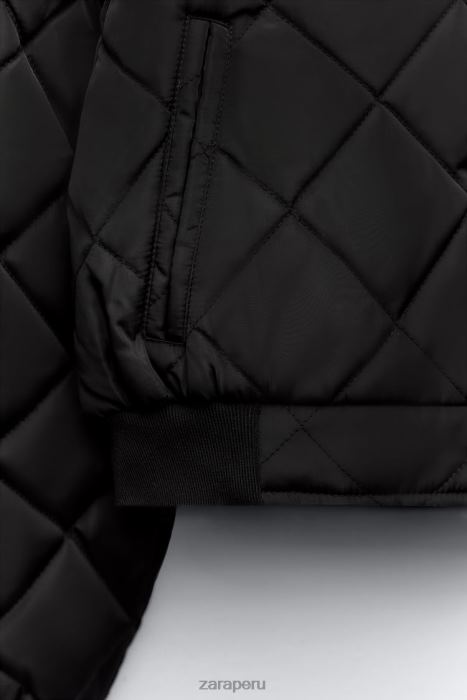Zara mujer chaqueta bomber corta acolchada BDP8J46 ropa negro