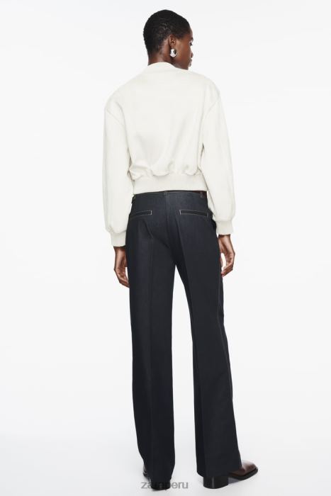 Zara mujer chaqueta bomber de gamuza sintética BDP8J36 ropa crudo