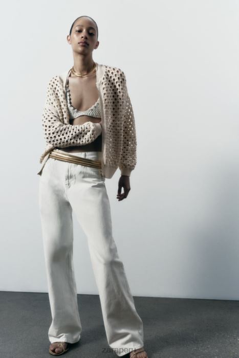 Zara mujer chaqueta bomber de punto abierto BDP8J133 ropa crudo