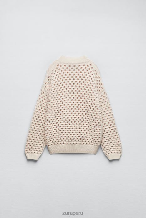 Zara mujer chaqueta bomber de punto abierto BDP8J133 ropa crudo