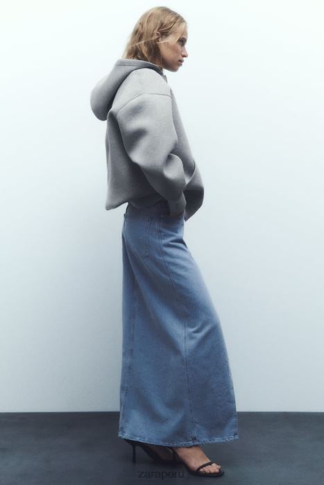 Zara mujer chaqueta con efecto de neopreno BDP8J23 ropa gris