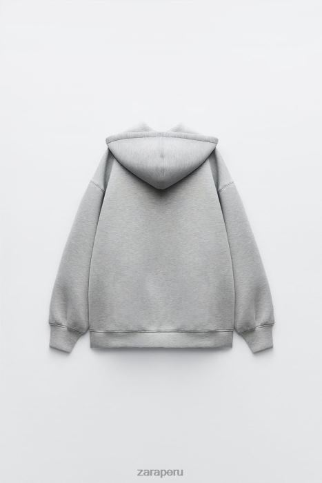 Zara mujer chaqueta con efecto de neopreno BDP8J23 ropa gris