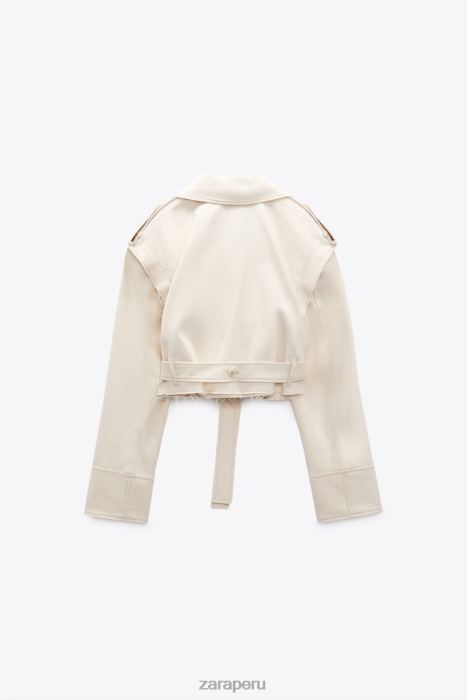 Zara mujer chaqueta corta convertible BDP8J111 ropa beige claro