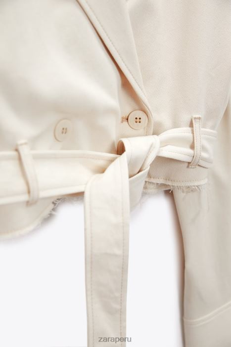 Zara mujer chaqueta corta convertible BDP8J111 ropa beige claro