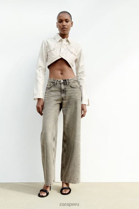 Zara mujer chaqueta corta metalizada BDP8J120 ropa plata