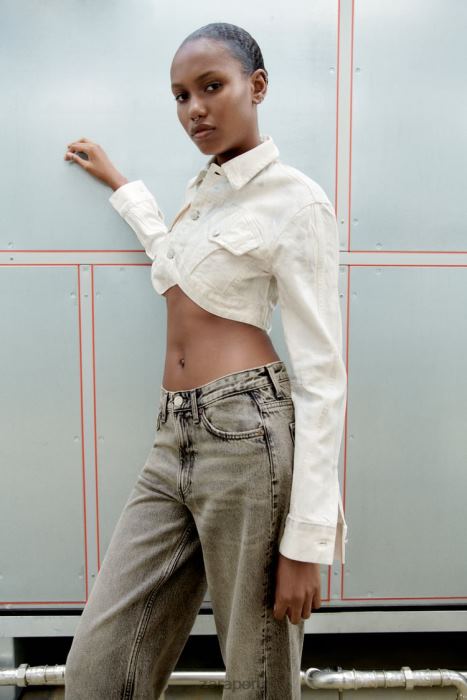 Zara mujer chaqueta corta metalizada BDP8J120 ropa plata