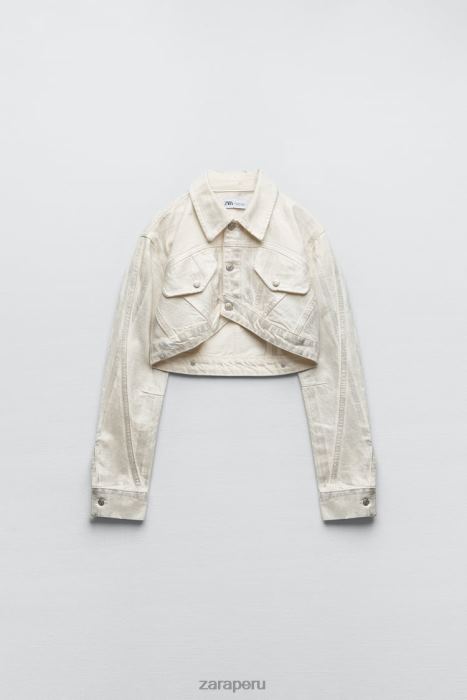 Zara mujer chaqueta corta metalizada BDP8J120 ropa plata