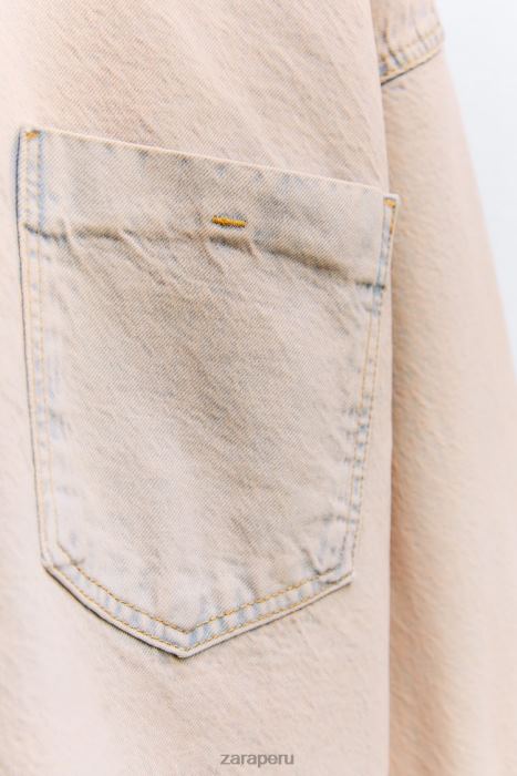 Zara mujer chaqueta de mezclilla sobreteñida z1975 BDP8J10 ropa rosa