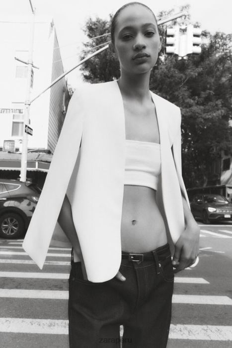 Zara mujer chaqueta tipo capa BDP8J165 ropa crudo