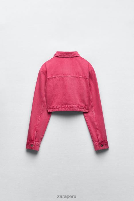Zara mujer chaqueta vaquera corta z1975 BDP8J123 ropa rosa