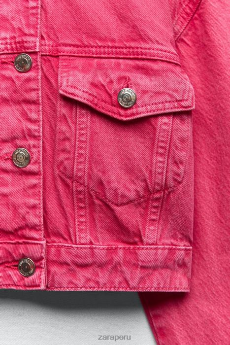 Zara mujer chaqueta vaquera corta z1975 BDP8J123 ropa rosa