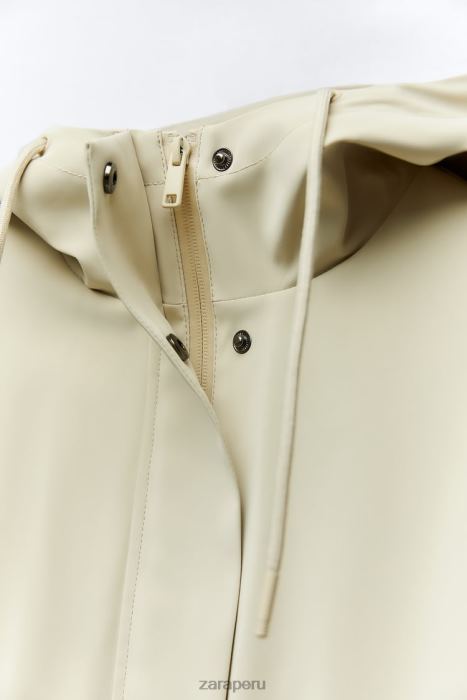 Zara mujer impermeable de goma con protección contra el agua y el viento BDP8J40 ropa crudo