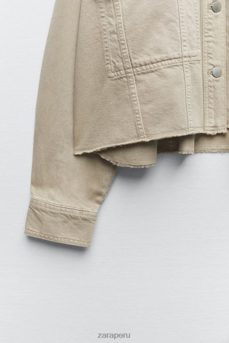 Zara mujer sobrecamisa corta con piercings BDP8J102 ropa arena