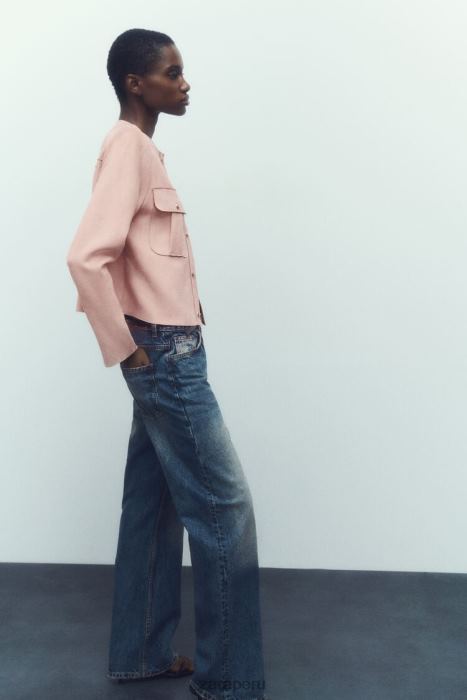 Zara mujer sobrecamisa de gamuza sintética BDP8J117 ropa rosa