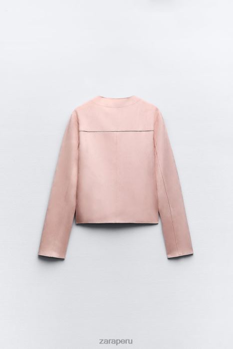 Zara mujer sobrecamisa de gamuza sintética BDP8J117 ropa rosa