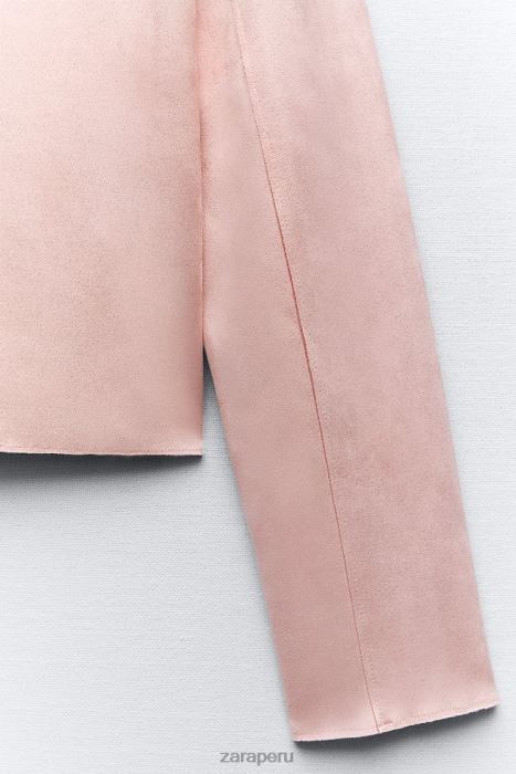 Zara mujer sobrecamisa de gamuza sintética BDP8J117 ropa rosa