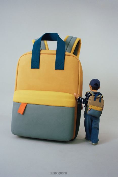 Zara niños mochila acolchada multicolor BDP8J1556 accesorios azul