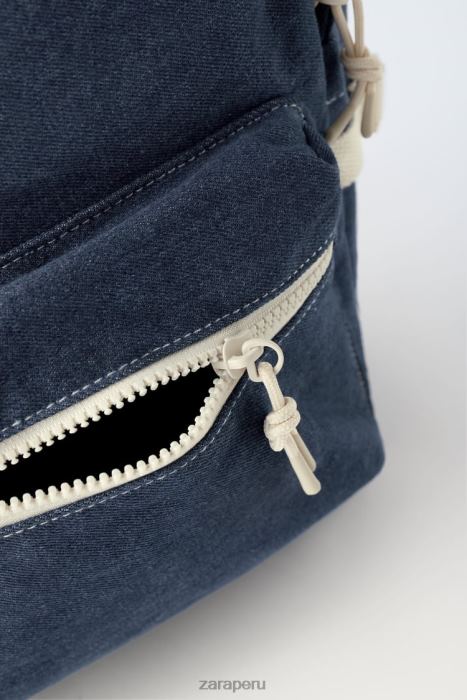 Zara niños mochila de mezclilla BDP8J1533 accesorios azul denim