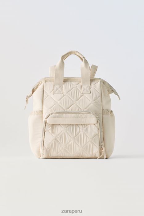 Zara niños mochila premamá acolchada BDP8J1573 accesorios blanquecino