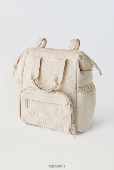 Zara niños mochila premamá acolchada BDP8J1573 accesorios blanquecino