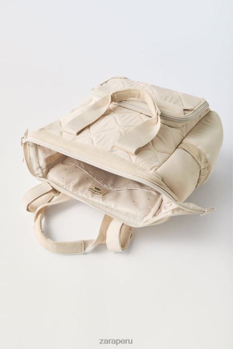 Zara niños mochila premamá acolchada BDP8J1573 accesorios blanquecino