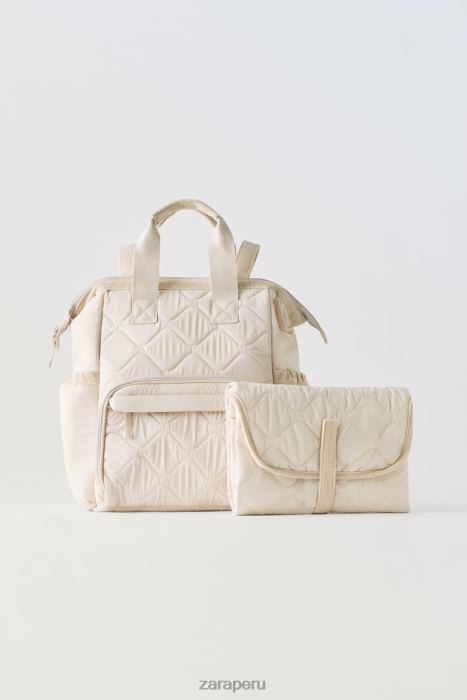 Zara niños mochila premamá acolchada BDP8J1573 accesorios blanquecino