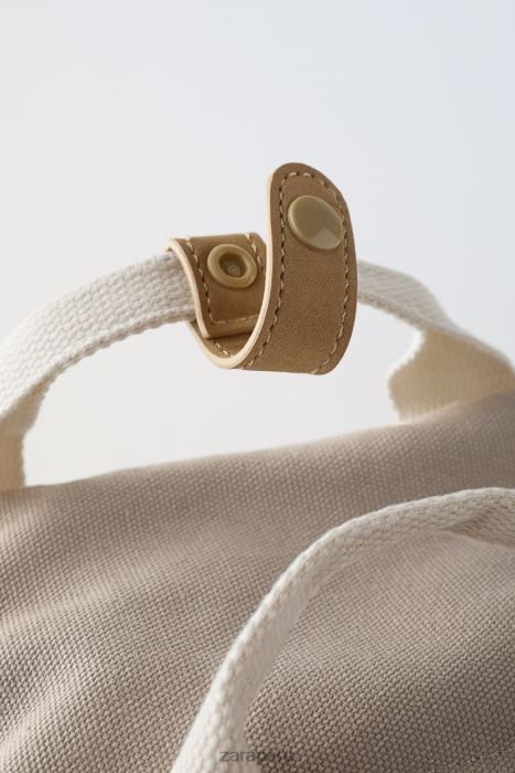 Zara niños mochila retro BDP8J1543 accesorios marrón arena