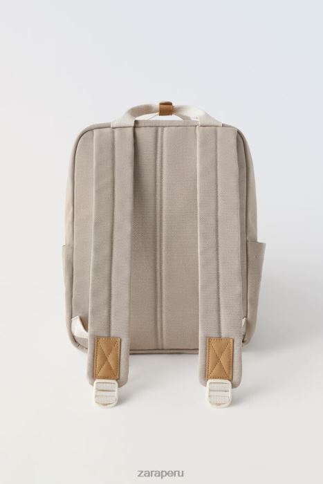 Zara niños mochila retro BDP8J1543 accesorios marrón arena
