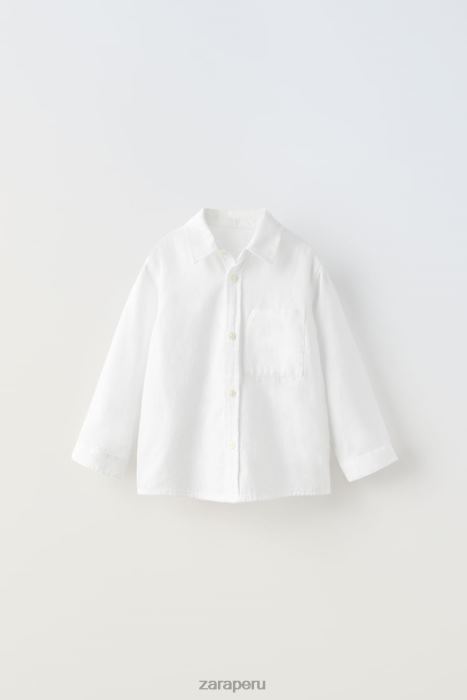 Zara niños camisa basica BDP8J1605 ropa blanco