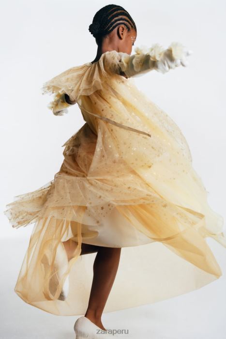 Zara niños capa de disfraz de hada brillante BDP8J1595 ropa dorado