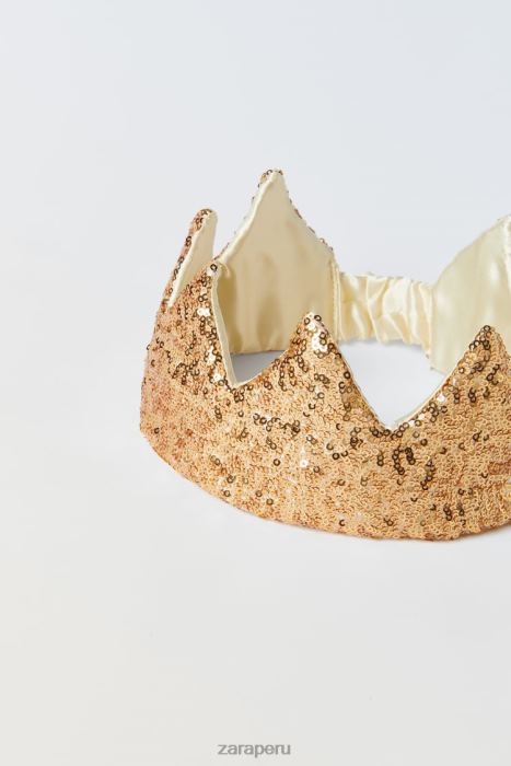 Zara niños corona de traje de lentejuelas BDP8J1597 ropa dorado