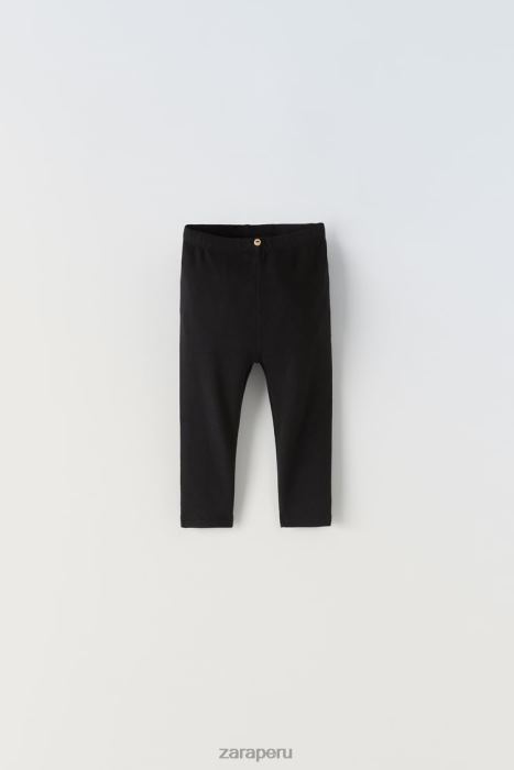 Zara niños leggins de canalé BDP8J1626 ropa negro