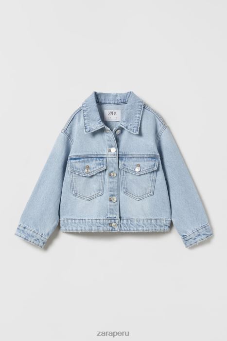 Zara niños Chaqueta de mezclilla BDP8J1546 ropa azul claro