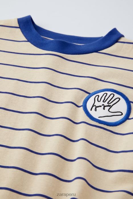 Zara niños camiseta java jacobs BDP8J1523 ropa beige