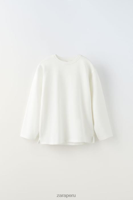 Zara niños camiseta simple BDP8J1526 ropa blanco