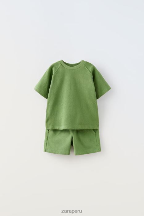 Zara niños chándal de crepé BDP8J1551 ropa verde