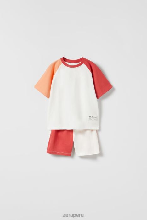 Zara niños conjunto de jogging en contraste BDP8J1548 ropa rojo
