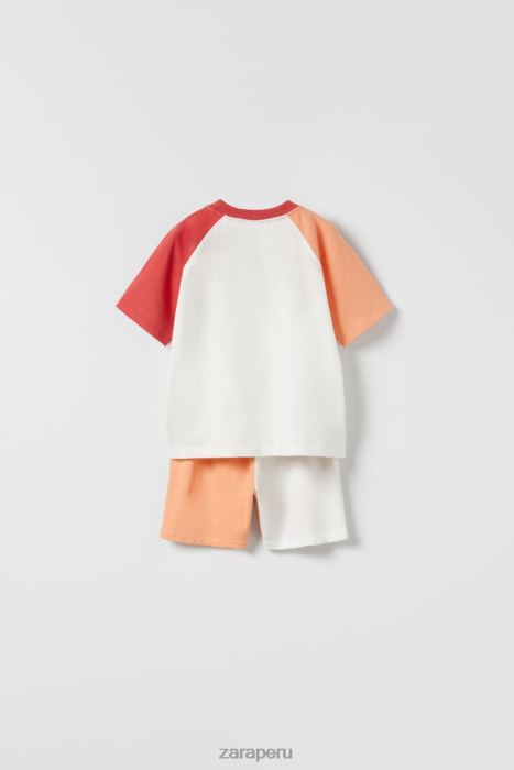 Zara niños conjunto de jogging en contraste BDP8J1548 ropa rojo