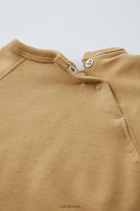 Zara niños conjunto sudadera y pantalon BDP8J1574 ropa marrón topo