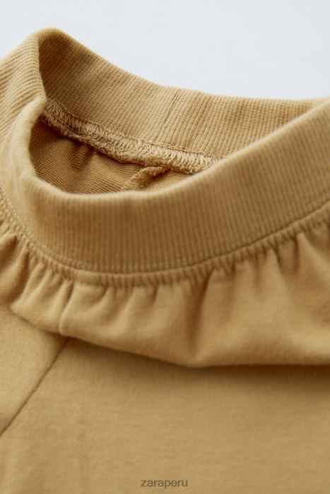 Zara niños conjunto sudadera y pantalon BDP8J1574 ropa marrón topo